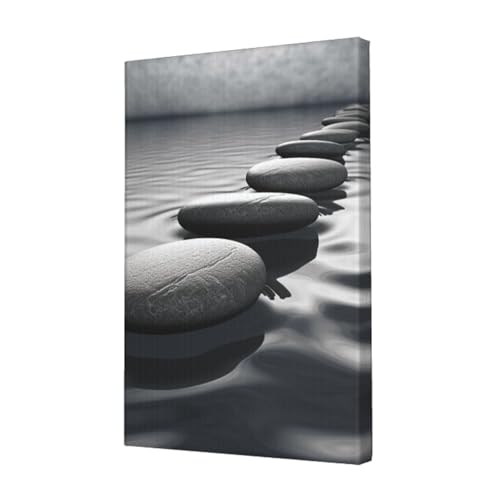 Impression sur toile pierres zen avec cadre haut de gamme