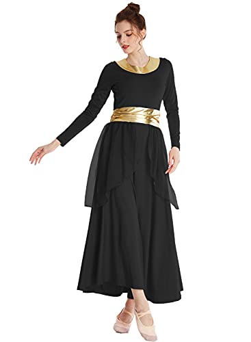 Robe de danse ample noire Myrisam taille métallique XX-Large pour femme