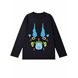 [GDGENMG] ロングTシャツ コマさん 妖怪ウォッチ Tシャツ メンズ 長袖 綿100% 丸首 ロングスリーブ 秋服 トップス インナーシャツ カットソー ゆったり 柔らかい カジュアル 部屋着 XL