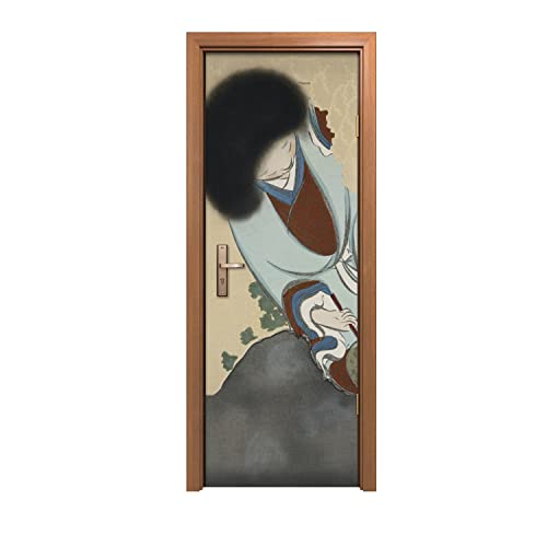 Autocollant de porte motif Kimono pour creer un coin zen dans votre chambre