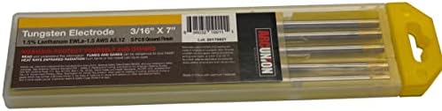 Arc Union TIG Welding Tungsten Electrode (3/16” x 7”) 5 Pack - 1.5% Lanthanated (EWLa-1.5 AWS A5.12) with Reliable Arc-striking Rod in One Box for AC and DC Welding Applications - Gold