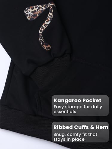Image of WELAKEN Cotton Hoodie Sweatshirt for Girls Kids & Teens Long Sleeve Pullover with Kangaroo Pocket