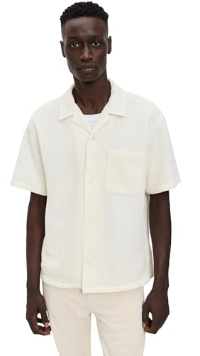 FRAME Men's Open Weave Short Sleeve Shirt