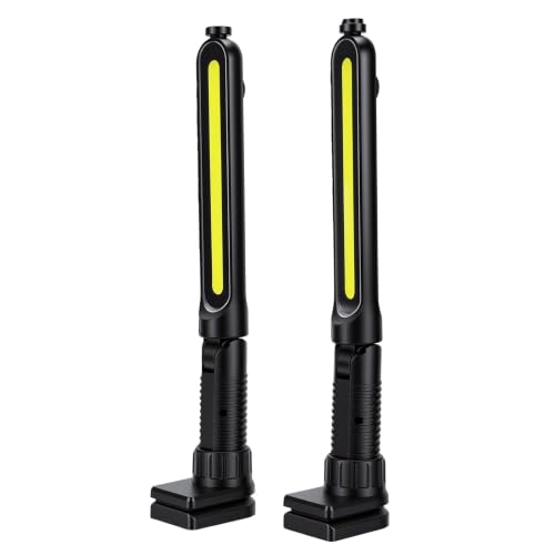 Naroote Barre Lumineuse de Travail Pliable Magnétique, Lampe Mécanique Rechargeable à LED ABS 2400 Lm avec Capteur Infrarouge 4400 MAh, Lampe Magnétique Rotative Sous le Capot pour
