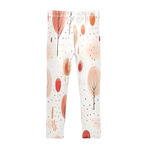 Toddler Girls Leggings Printed Yoga Pants Leggings Painting Red Tree for Kids2