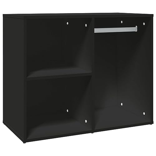 Armoire de dressing noir 80x40x65 cm bois d ingénierie