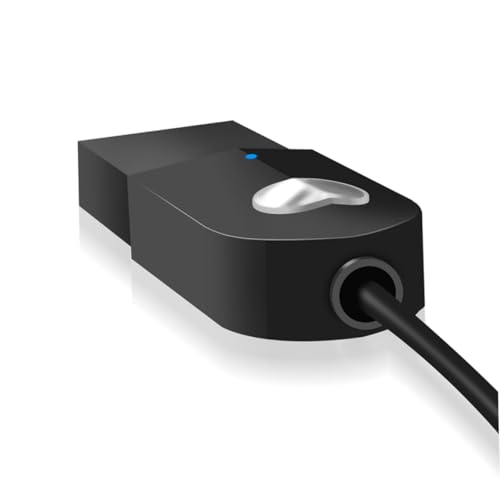 Mikinona Adaptador de Audio USB Inalámbrico Receptor de Audio Vehículos Carga por USB Transmisión de Audio Desde TV y Altavoces con Luz Indicadora LED