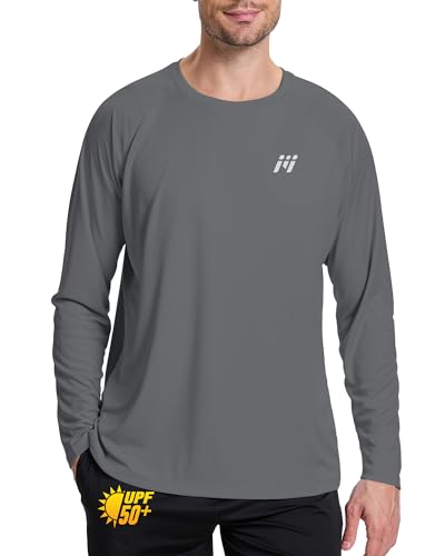MEETWEE Rashguard Hombre,Camiseta UPF 50+ Protección UV,Secado Rápido y Transpirable para Surf,Natación,Running y Actividades al Aire Libre