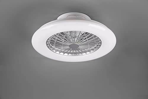 Quinta immagine Ventilatore da Soffitto Innovativo UE 5 ANNI GARANZIA Plafoniera Moderna Illuminazione LED Luce Dimmerabile effetto cielo stellato Vortice 3 Intensità Silenzioso Timer Istruzioni Italiano Ø 50 cm