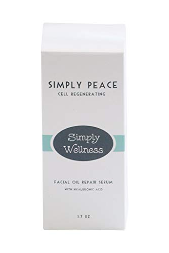 Simply Peace Cell Rejuvenating Facial - Vegan Facial Serum Oil With Pure Hyaluronic Acid & Coq10 - Natural/Organic - Therapeutic Grade Moroccan Rose & Neroli Oil -No Added Chemicals(1.7 Oz) #TOP1