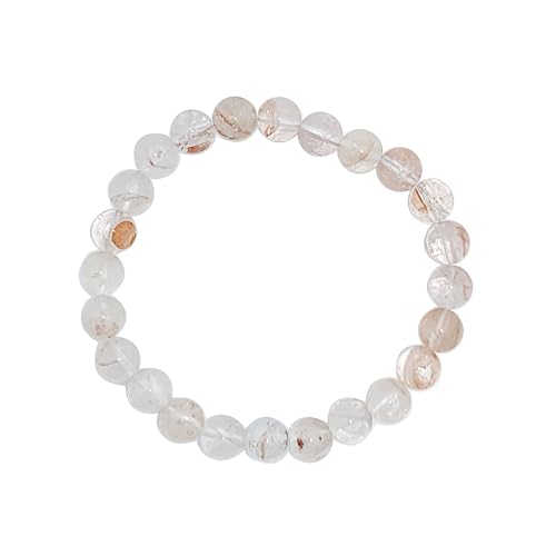 Bracelet de quartz rose naturel un cadeau unisexe idéal en perles de l'Himalaya 8mm