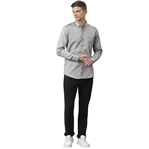 Image of Thomas Scott Men's | Solid | Full Sleeve | Regular Fit | Cotton Blend | Button Down | Single Pocket | Casual Shirt