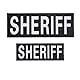 Sheriff Patches Reflektierende Mit Klettverschluss Haken Und Schlaufe Rückseite Abnehmbarer Emblem Für Polizeiweste Jacke Rücke Kampfschild Taschen Rucksäcke (1 Klein + 1 Groß)