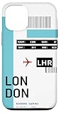 Carcasa para iPhone 15 Pase de embarque de Londres, accesorio de billete de avión