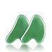 URAQT Gua Sha Stein Massagewerkzeug, 2 Stück Natürliches Jade Guasha Board Massagesteine, Scraping Massage-Tool für SPA Gesichtspflege Anti-Aging, Grün Gesichtspflege günstig Kaufen-URAQT Gua Sha Stein Massagewerkzeug, 2 Stück Natürliches Jade Guasha Board Massagesteine, Scraping Massage-Tool für SPA Gesichtspflege Anti-Aging, Grün