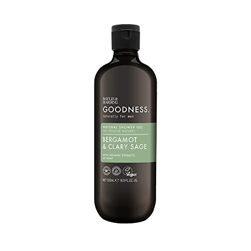 Baylis & Harding Goodness Men's Bergamot & Clary Sage Natural Shower Gel, 500 ml (Pack of 3) - Vegan Friendly - Image 2