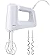 Braun MultiMix 3 HM 3000 Handmixer – Handrührgerät mit 5 Geschwindigkeitsstufen & Turbo-Funktion, inkl. Schneebesen und Knethaken, 450 Watt, weiß