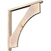 Ekena Millwork BKT0402X36X36WTL03SDF Westlake Arts and Crafts Smooth Bracket w/Offset Brace, Douglas Fir