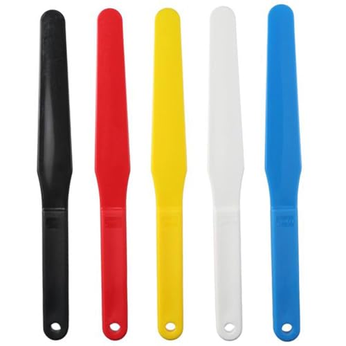 hobbyhub 5pcs Screen Printing Spatula, 5 Colors 11.3 Inch Length Plastic Ink Spatulas Ink Scoop Silk Screen Printing Shovel for Silk Printing