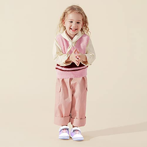 Feetcity Boys Girls Sneakers Toddler Slip On Walking Shoes Kids Casual Star Sneaker Running/Walking Shoes Toddler 5 Purple #TOP6