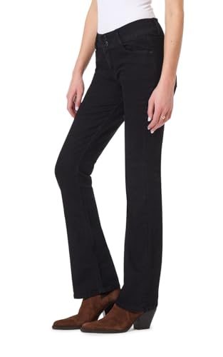 WallFlower Women's InstaStretch Luscious Curvy Bootcut Jeans, Black, 11