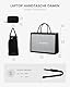 LOVEVOOK Laptoptasche Damen 17 Zoll, Wasserdicht Arbeitstasche Handtasche Groß Schultasche Shopper Tasche Aktentasche Lehrertasche, Leder Tote Bag Notebooktasche für Büro Arbeit Uni Schwarz