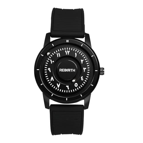 Avaner Armbanduhr Herren Silikonarmband Magnetisch: Herrenuhr Magnetschwebetechnik Glasloses Design 1ATM wasserdichte Herrenarmbanduhr Business Alltag Beruf Analog Quarzuhr Geschenk für Männer