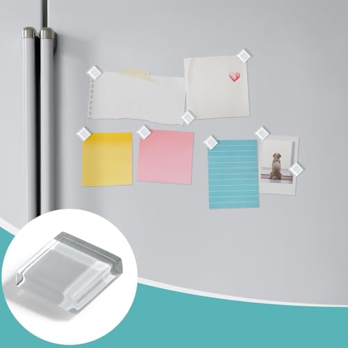 Imanes de vidrio blanco para refrigerador, 24 piezas miniatura 6
