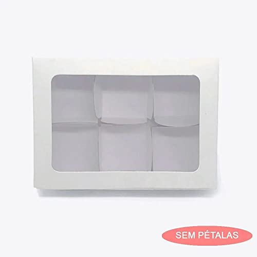 100 Caixas Para 6 Brigadeiro Visor Bombom Brigadeiro Trufas