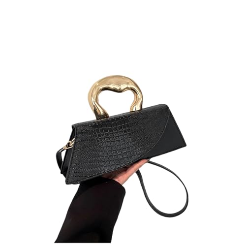 Image of Women Vegan Leather Evening Handbag Crocodile Pattern Handle Clutch Purse Cross Body Envelope Bag