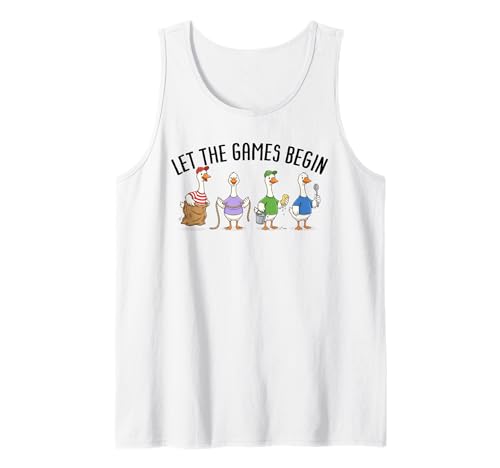 Let The Games Begin Field Day Silly Goose Teacher Student Tank Top