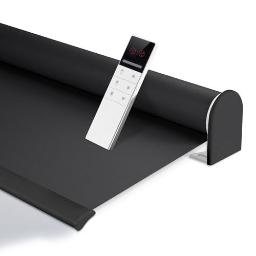 ZSHINE Motorized Blackout Window Blinds Customize Width (23-95 Inches) Remote Control Wireless and Rechargeable Window Roller Shades for, Home, Office, Hotel, Club, Restaurant and Cinema… (82010M)