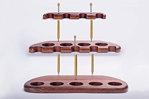 Dr Watson - Wooden Tobacco Pipe Stand - Arch Ix - For 9 Tobacco Smoking Pipes, Handmade From Solid Wood #TOP6
