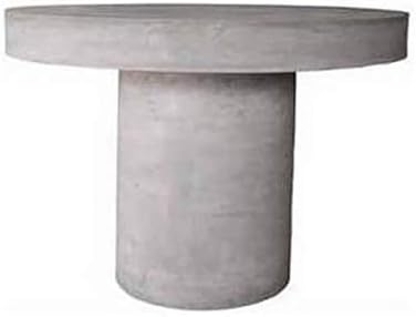 Mathi Design Concrete Round Dining Table Grey