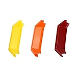 3stk Kühlergrill Dekor Abzeichen Embleme, Hochwertige Langlebige Dreifarbige Kühlergrill Abzeichen Embleme Praktisches Dekorationszubehör für Autos (Rot, Orange, Gelb)