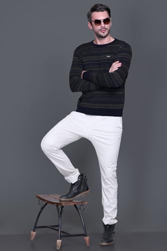 Image of GODFREY Full Sleeve Woolen Sweater for Man Winter Wear - Round Neck Pullover Regular Fit