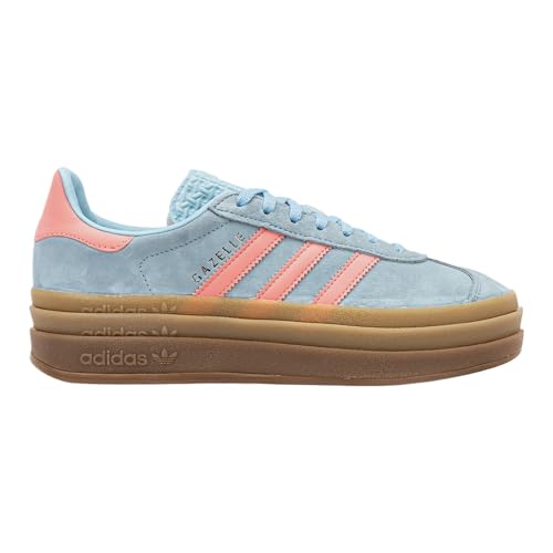 adidas Gazelle Bold J Tênis infantil grande, Azul celeste, rosa, faísca, 6.5 Women/5.5 Men