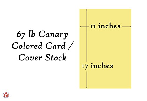 Canary Pastel Color Card Stock | 67Lb Cardstock | 11” X 17” Inches | 50 Sheets Per Pack #TOP4