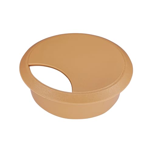 cyclingcolors 1x pasacables 70mm plástico Tapa Redondo Escritorio Mesa Mueble (marrón Claro)