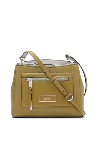 Calvin Klein Hadley Triple Compartment Crossbody, Olive Branch, One Size