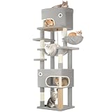 Hzuaneri Árbol Rascador para Gatos, Gris Claro MS20318LG