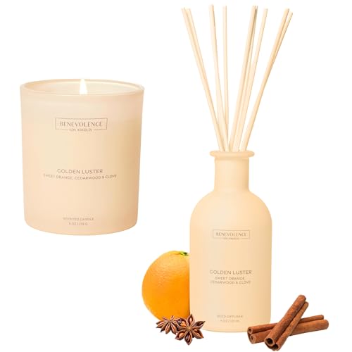Set difusor y vela perfumada Golden Luster miniatura 1