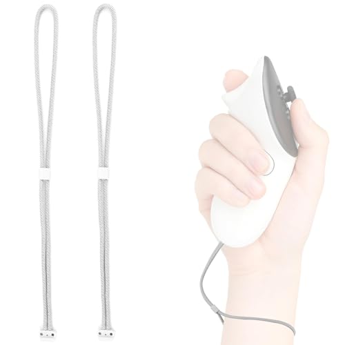 Image of 1 Pair Upgraded Replacement Wrist Straps for Meta Quest 2 / Quest 3 Durable Adjustable VR Controller Hand Strap Accessories White