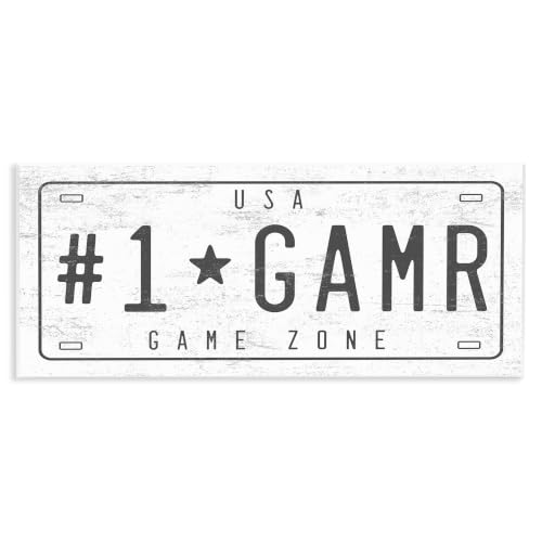 Number One Gamer Vintage, 7 x 17 Inch Mounted Print on Wall Plaque