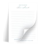 Personalized Notepad Set, Custom Stationery with Name or Text, Multiple Sizes, 21 Color Options, Optional Matching Notecards and Envelopes with Return Address Printing, Made in USA by Small Business