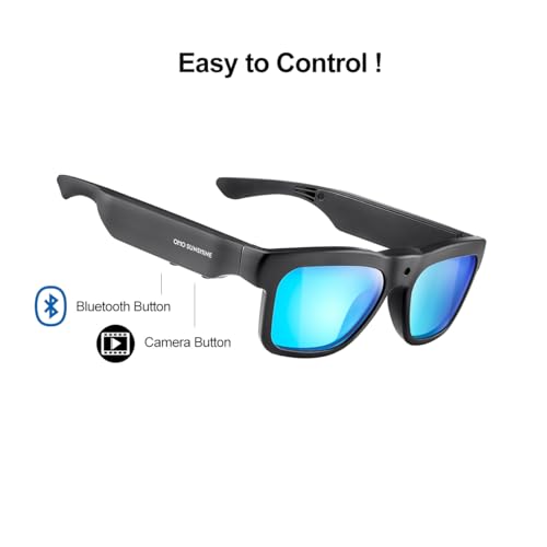 Image of OHO 1080P Camera Bluetooth Smart Glasses, Hands-Free Video Recording, UV Protection, Sweat-Resistant, Lightweight Unisex Daily & Outdoor Wear