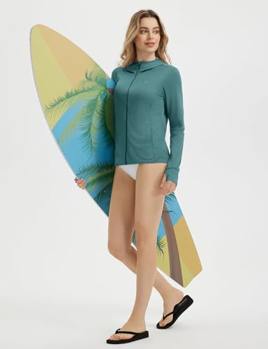 Image of baleaf Women's Sun Protection Jacket Hoodie Clothing Lightweight Long Sleeve Sun Cover Up Shirt