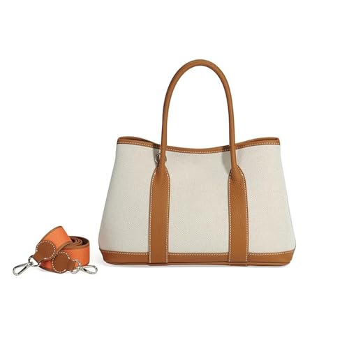 Bolso Tote para mujer, cuero y lienzo miniatura 1
