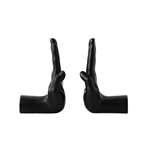 Preisvergleich Produktbild Einfachheit Verstellbare Hand Keramik Buchstützen Bücherregal Student Bücherständer Bücherregale für Tisch Bürobedarf (Farbe: Schwarz)