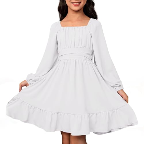 Robe fille manches longues idéale pour les fêtes de printemps